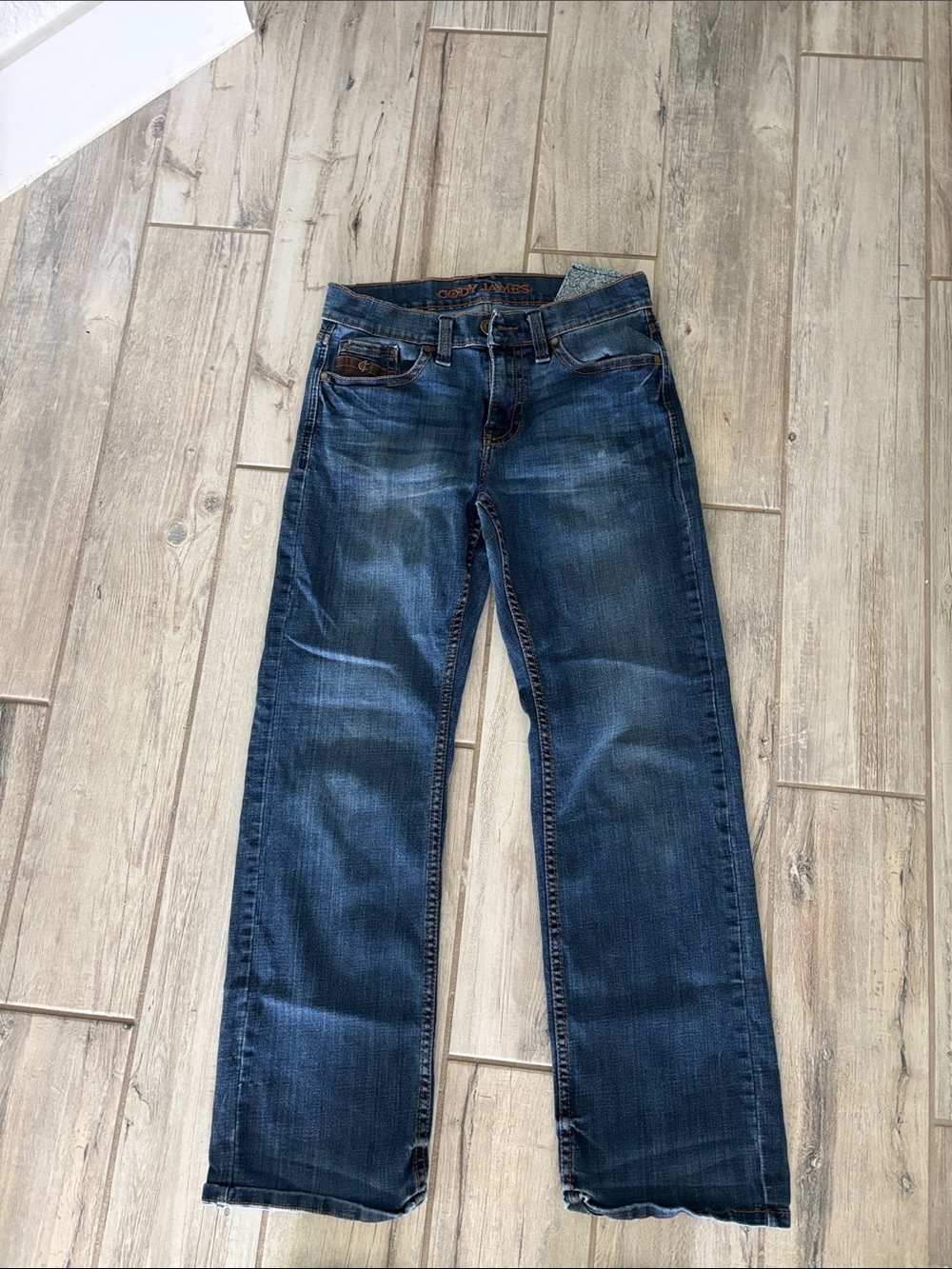 Cody James Men's Dark Blue Straight-Leg Jeans